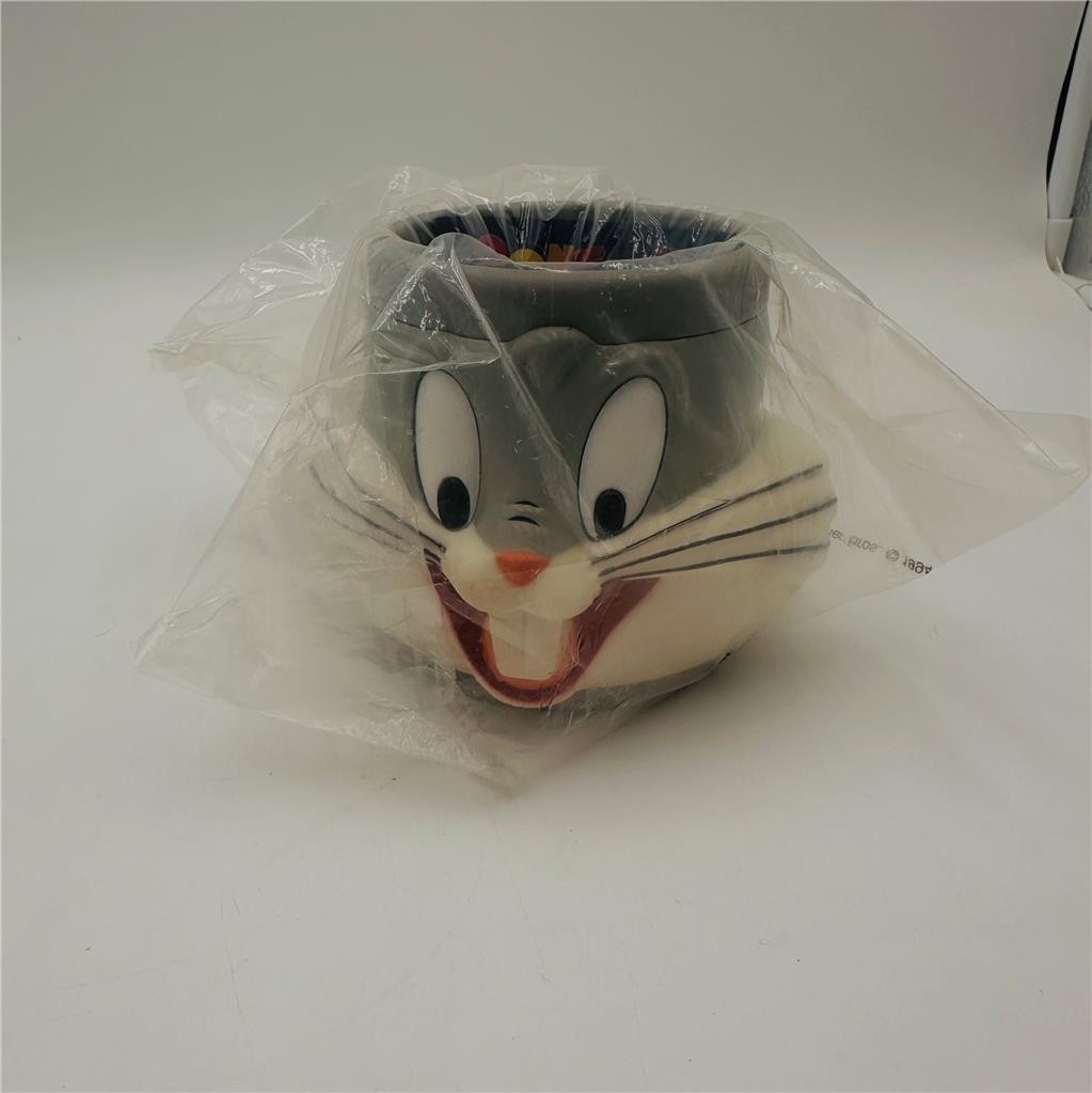 Vintage 1994 Looney Tunes Bugs Bunny Promo Plastic 3-D Mug New Sealed