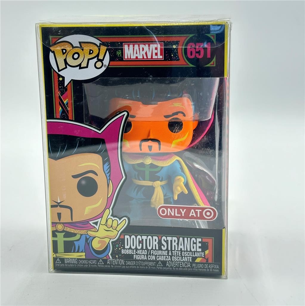 Funko Pop! Doctor Strange #651 Vinyl Figure Marvel Blacklight Target w protector