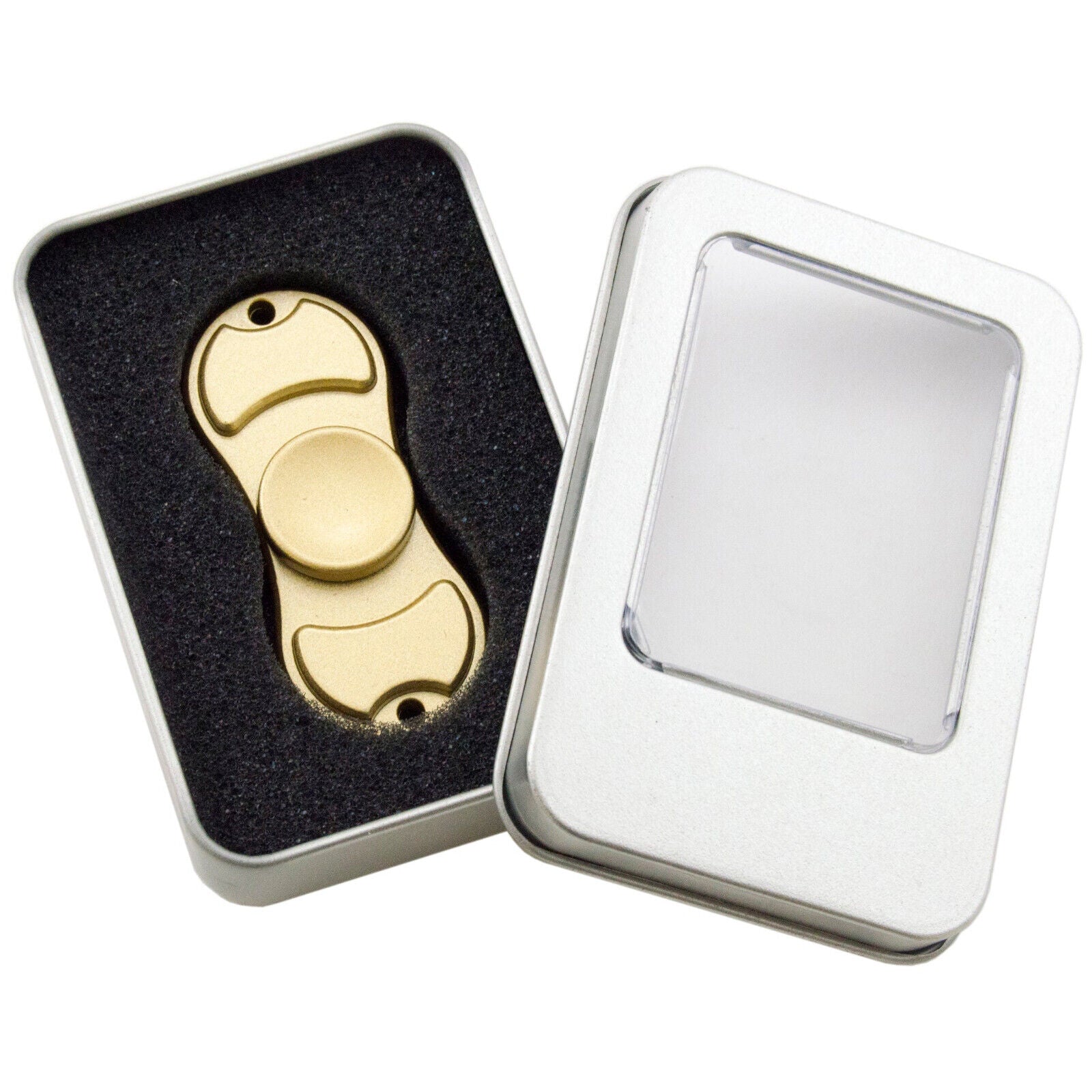 5pc - Gold Colored Fidget Spinner with Case