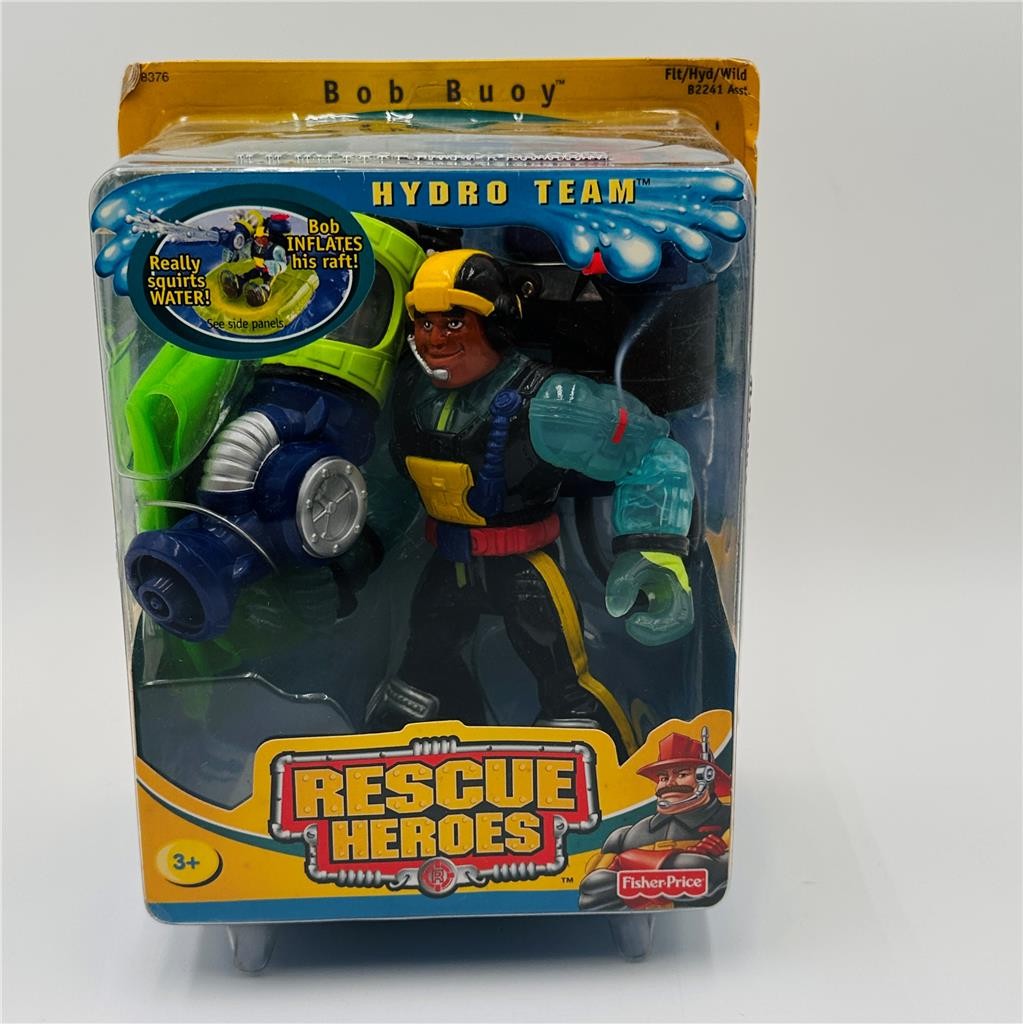 Fisher Price Rescue Heroes 2002 Bob Buoy Hydro Team New -Damaged Box