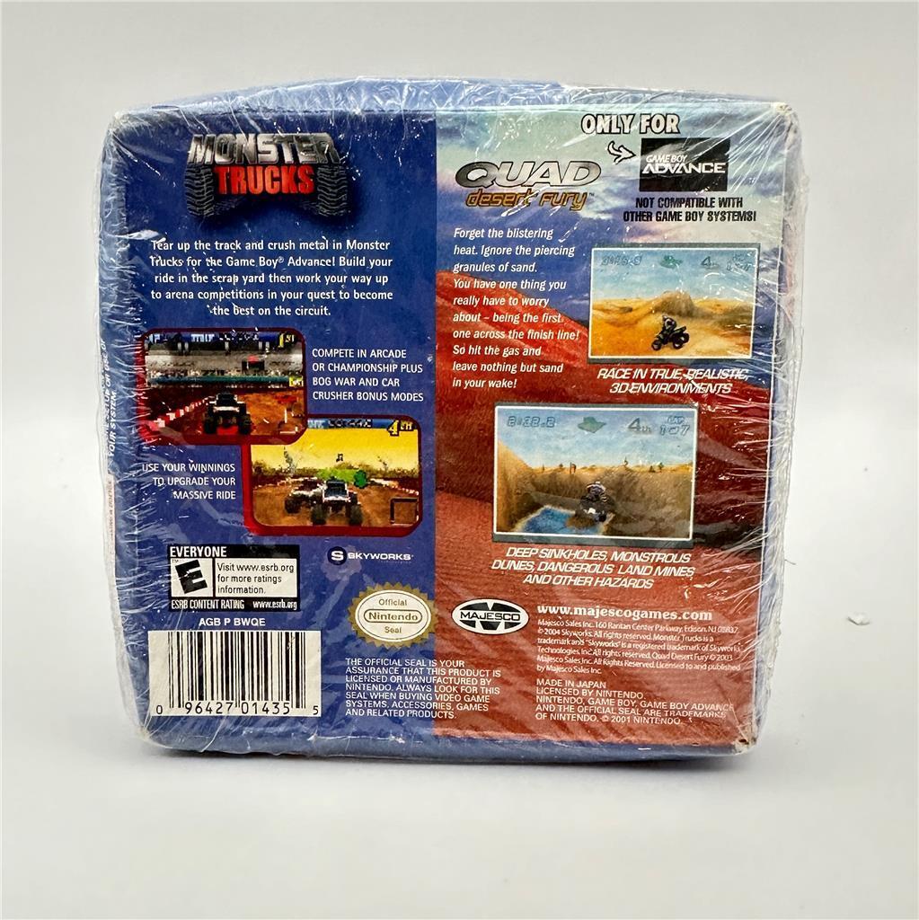 2 Games In 1 Double Value: Monster Trucks & Quad Desert Fury (Nintendo Game Boy