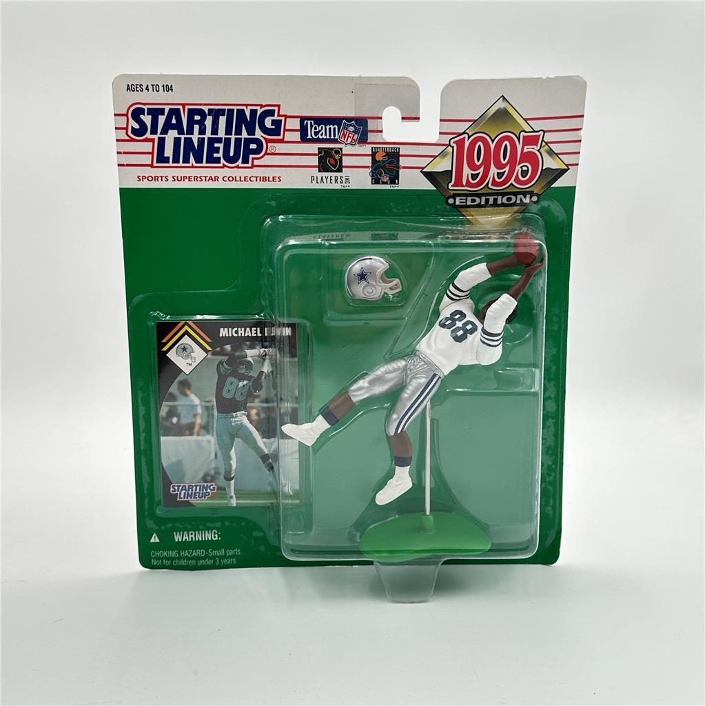 Starting Lineup 1995 Edition Figure/Card/Helmet Michael Irvin Dallas Cowboys