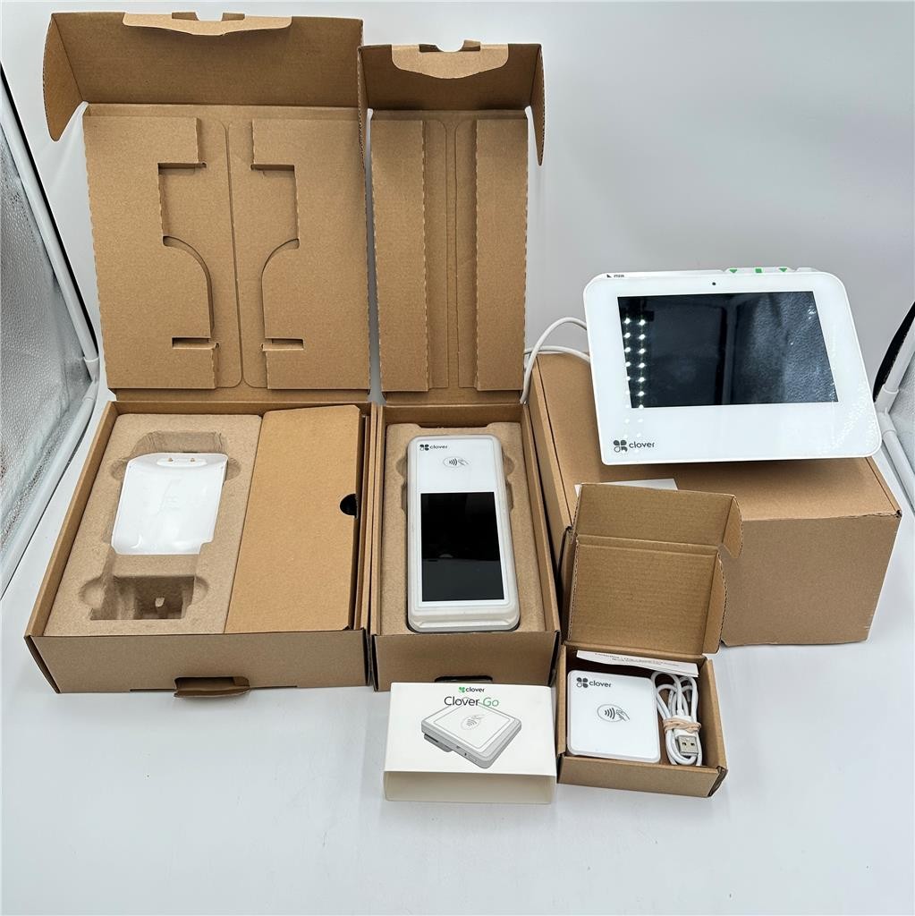 Lot of Clover POS including Clover Mnin C302U, Clover Go and Clover Flex C403