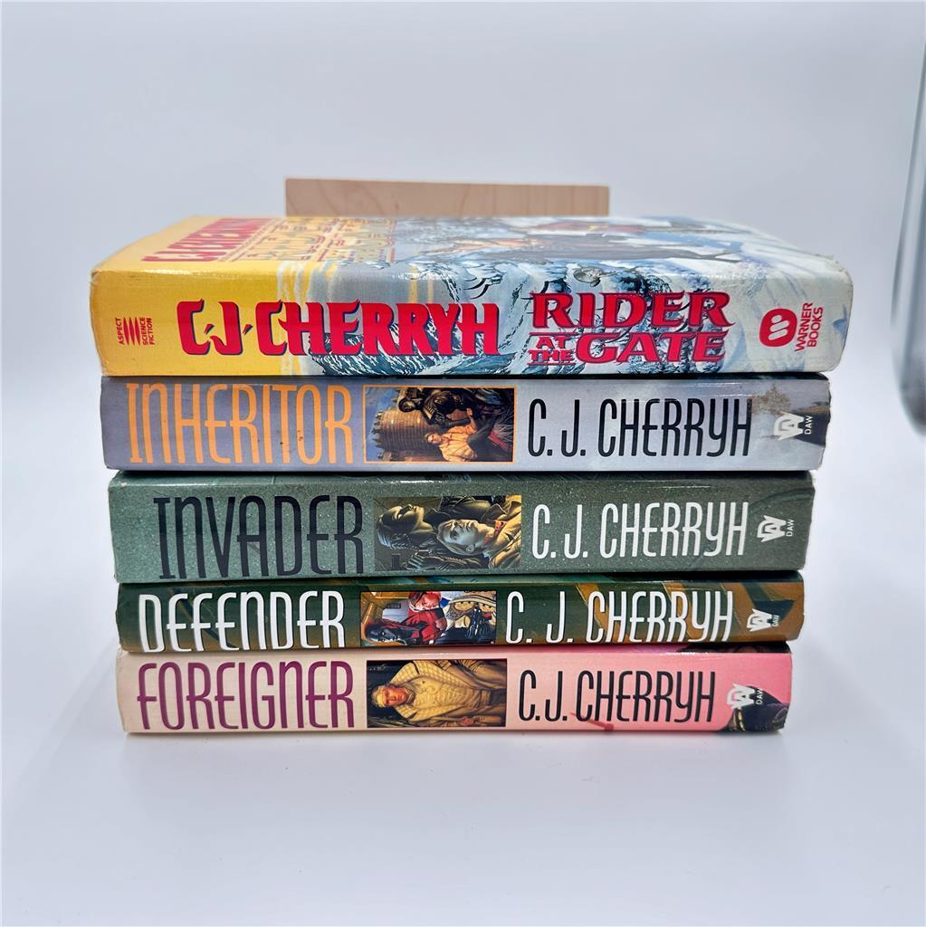 5 Books  by Cherryh, C. J. Inheritor, Invader, Defender, Foreigner, Ride at the