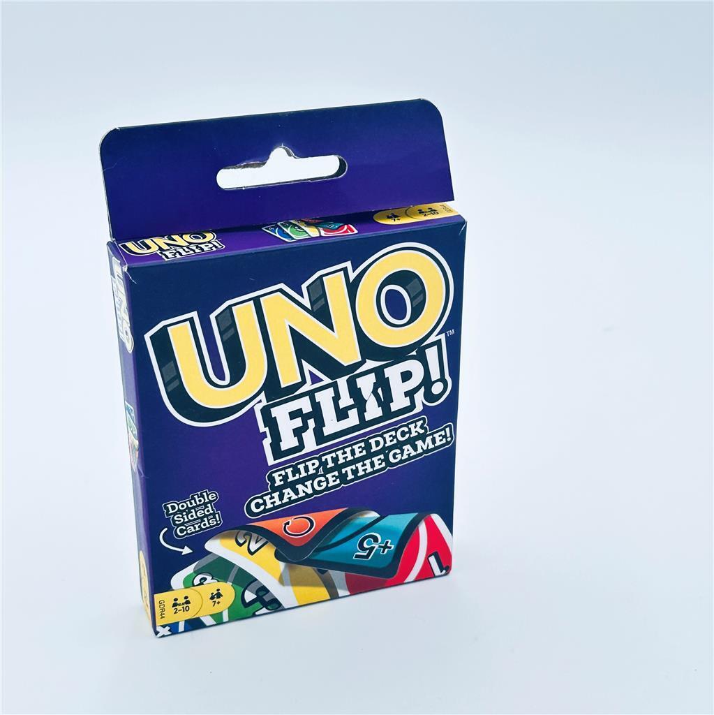 Used Mattel UNO Flip GDR44 Double Sided Card Game for 2-10 Players Ages 7Y+