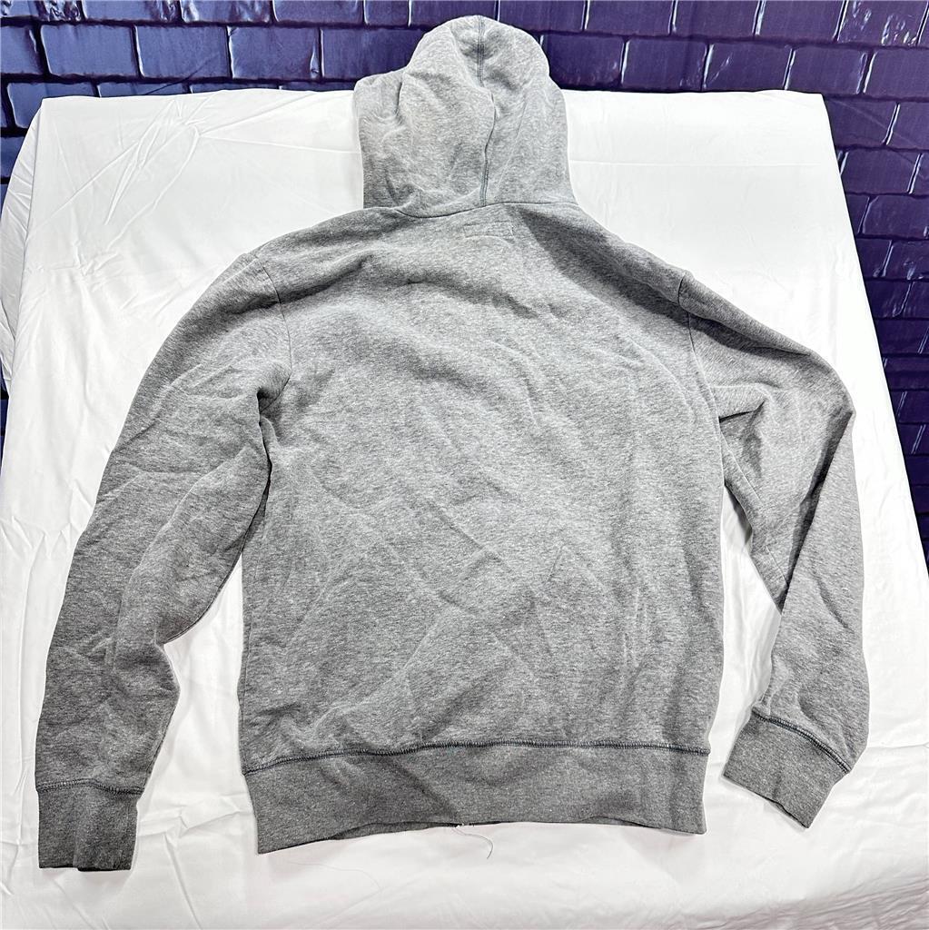 Aeropostale Hoodie Sweatshirt Aero Est 1987 Gray with Bear Picture Full Zip Pock