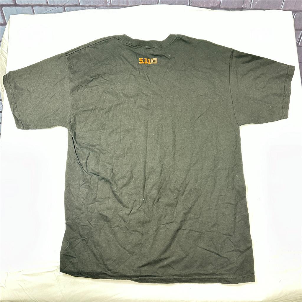5.11 Large Black Tshirt With Orange Flames B5