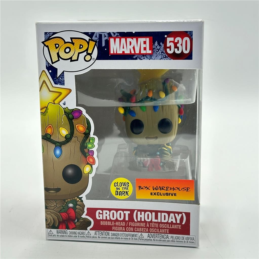 Funko Pop! Vinyl: Marvel - Groot (Holiday) GITD - Box Warehouse (Exclusive) #530