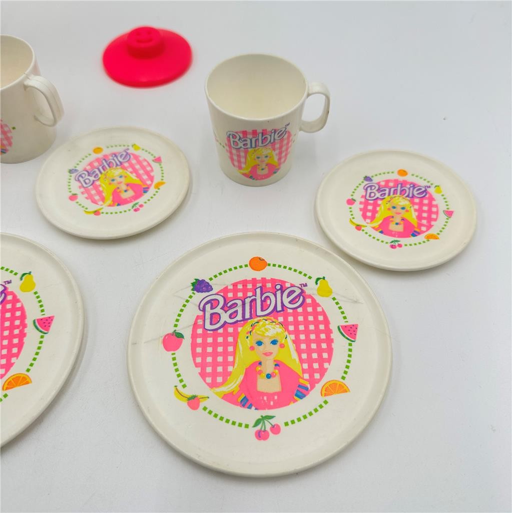 Vintage Plastic Chilton Barbie 13 Piece Tea Set