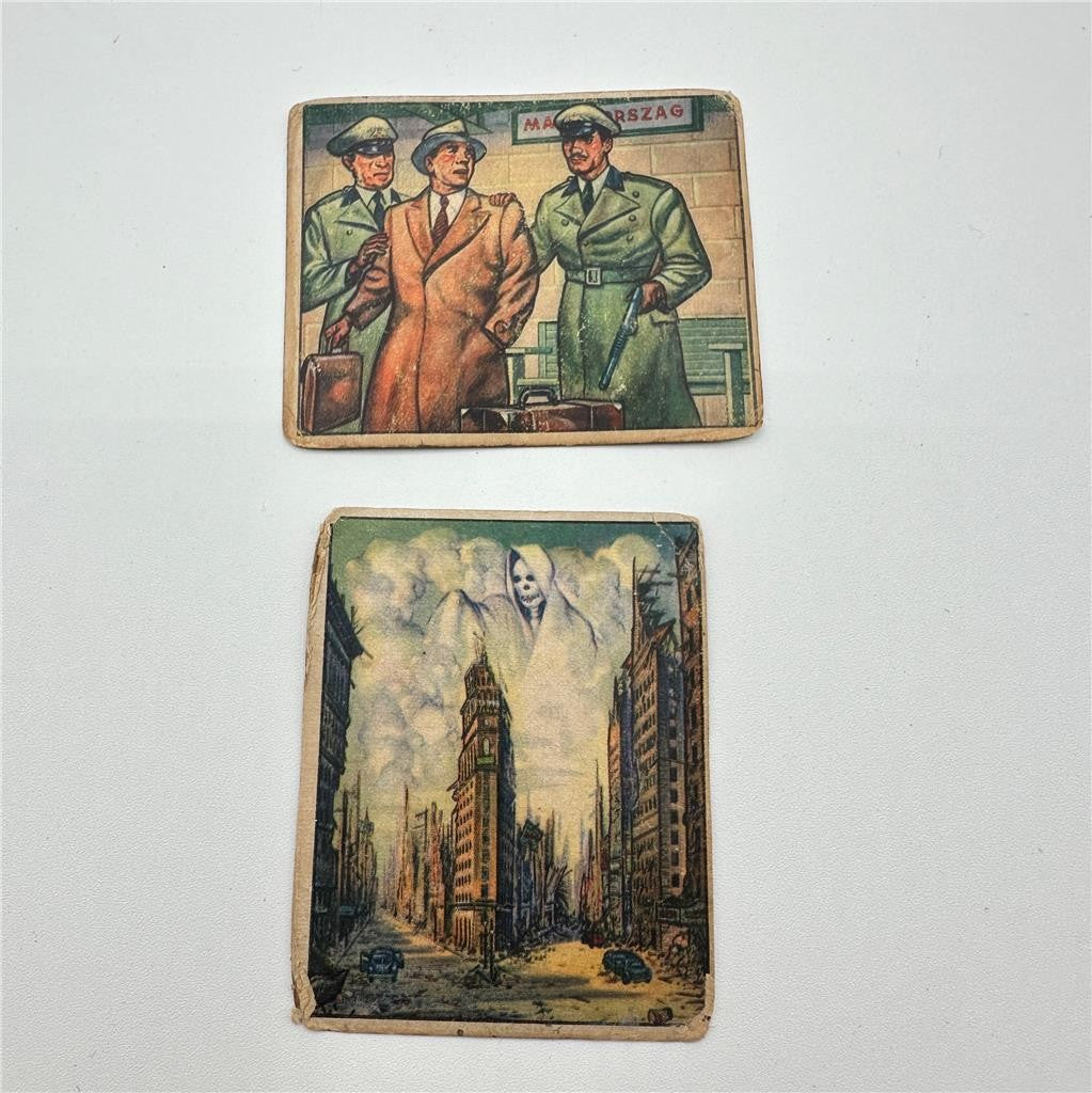 1951 Bowman Fight the Red Menace Card #23 Ghost City  #9 Police State
