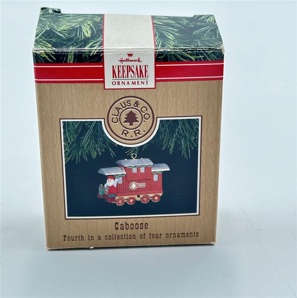 Hallmark Keepsake Train Ornament Claus & Co 1991 Christmas Caboose