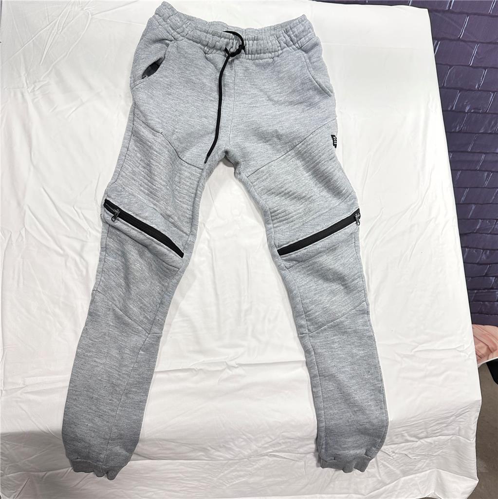 Brooklyn Xpress Men's Jogger Sweatpants Elastic Waistband Gray Size S B5