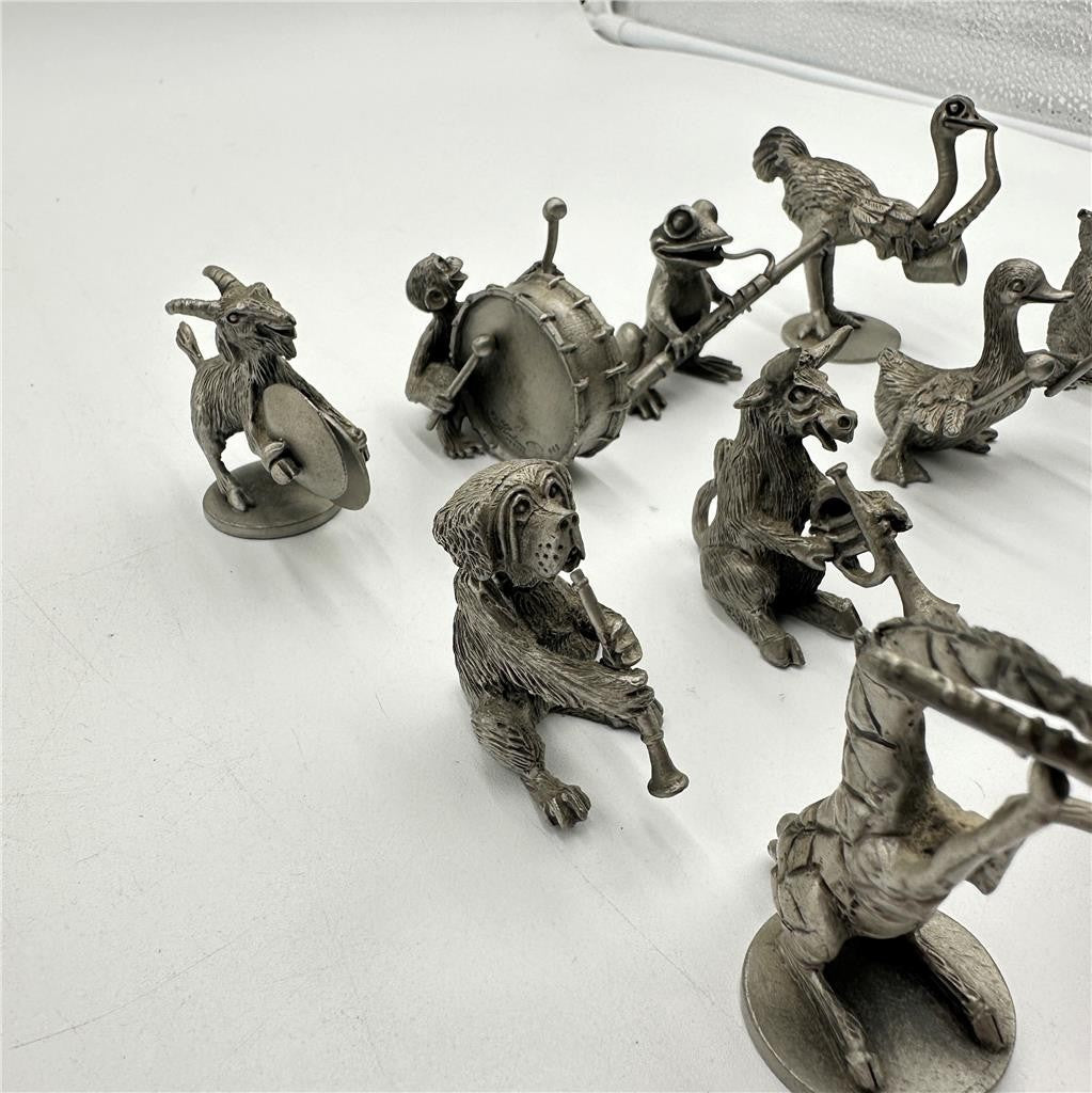 Hudson Pewter "STRIKE UP THE BAND" Animal Orchestra Lot of 15 Animals.