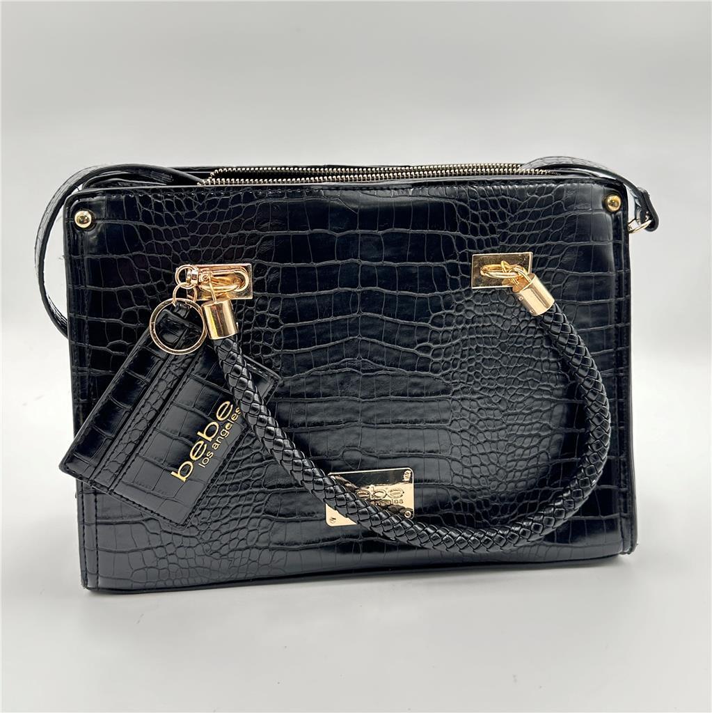 Bebe Los Angeles Womens Black Crossbody/ Tote Handbag Purse