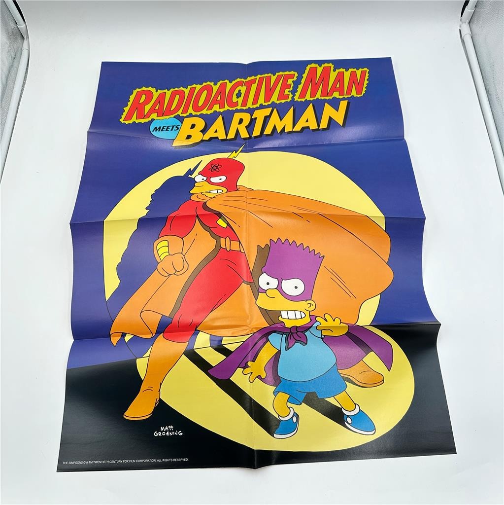 Radioactive Man Meets Bartman 20" x 26" Poster Folded  Groening  the Simpsons