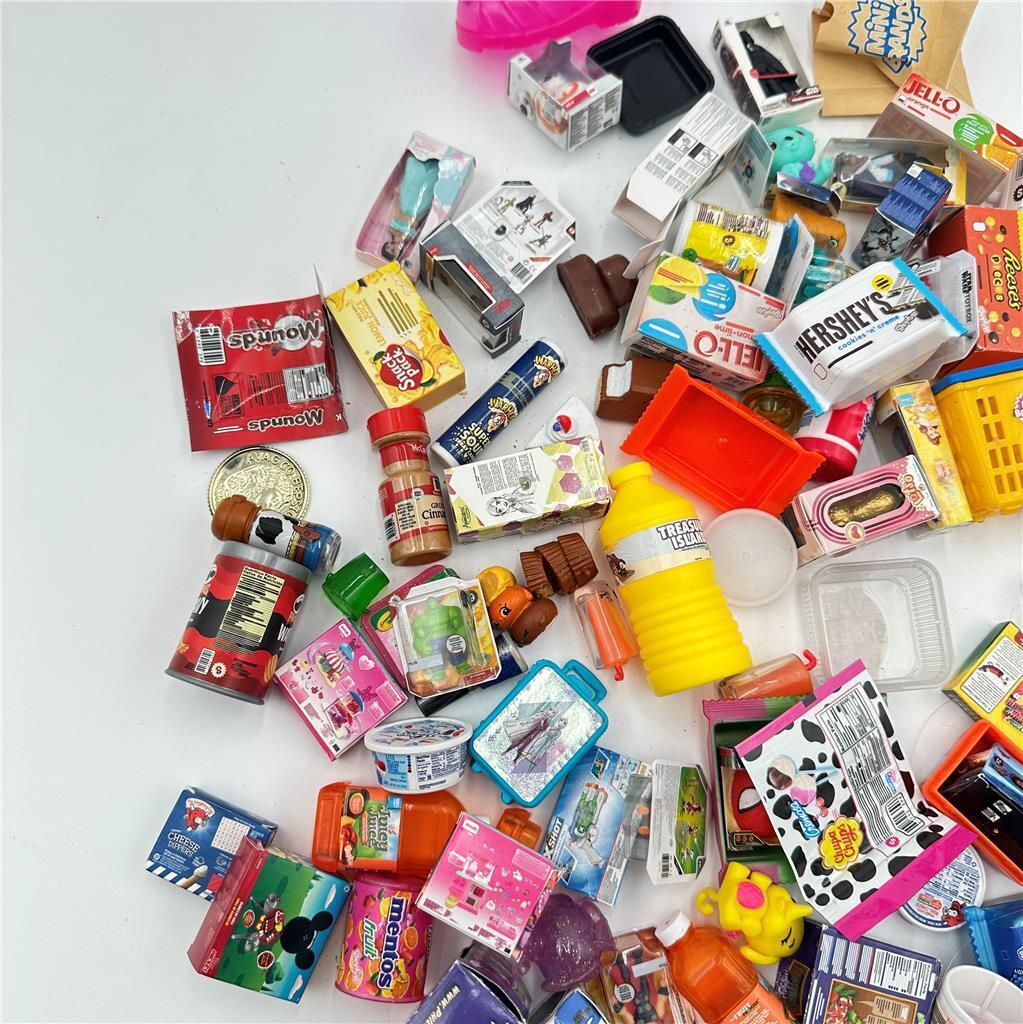Lot of Shopkins Mini Brands with Other Small Toys
