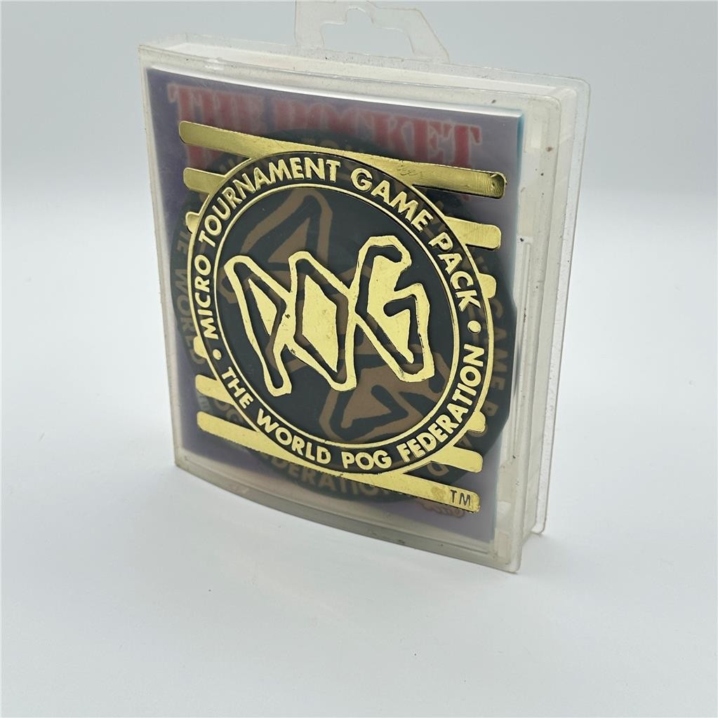 1990s World POG Federation Clear Plastic Micro Tournament Game Pack Storage Case