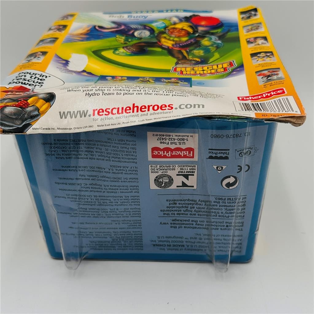 Fisher Price Rescue Heroes 2002 Bob Buoy Hydro Team New -Damaged Box