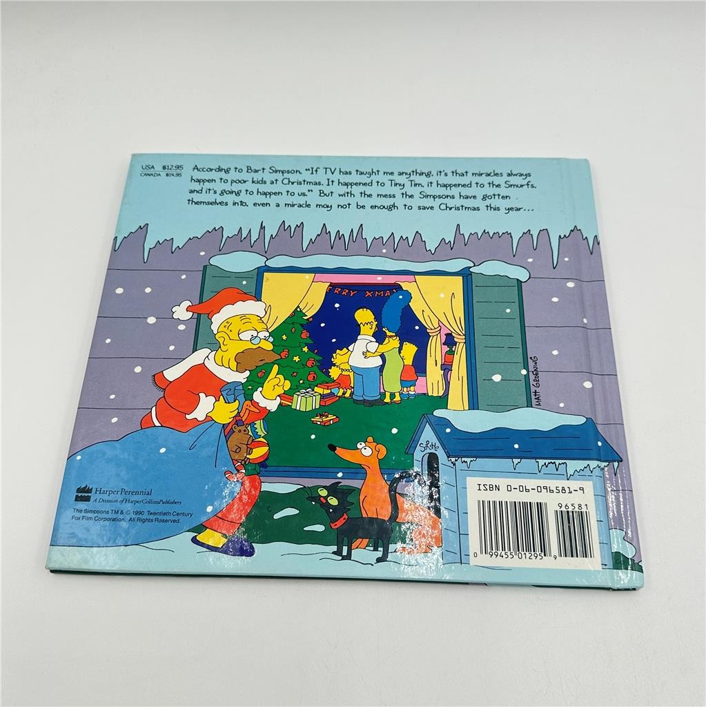 THE SIMPSONS XMAS BOOK 1st Edition Hardcover 1990 Matt Groening Vintage