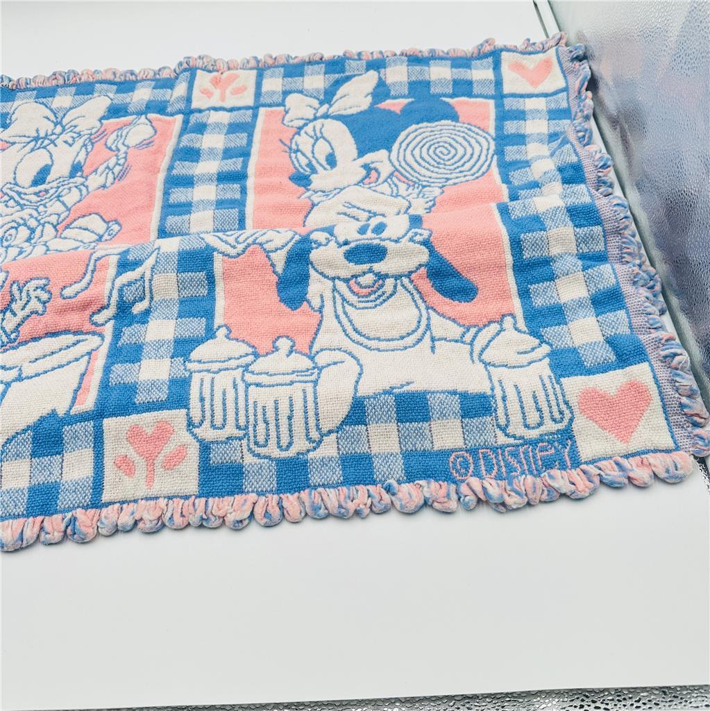 Disney Baby Blanket Throw with Baby Mickey and Friends. Pink and Blue