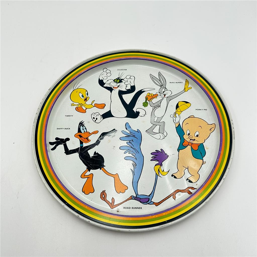 Vintage 1974 Looney Tunes Tin Plate Platter See Pictures