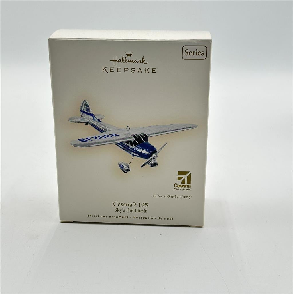 Hallmark Keepsake ornament 2007 "Sky's the Limit" series 11th Cessna 195 Plane