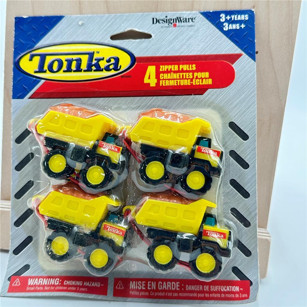 2006 Hasbro Tonka Designware 4 Zipper Pulls Dump Trucks