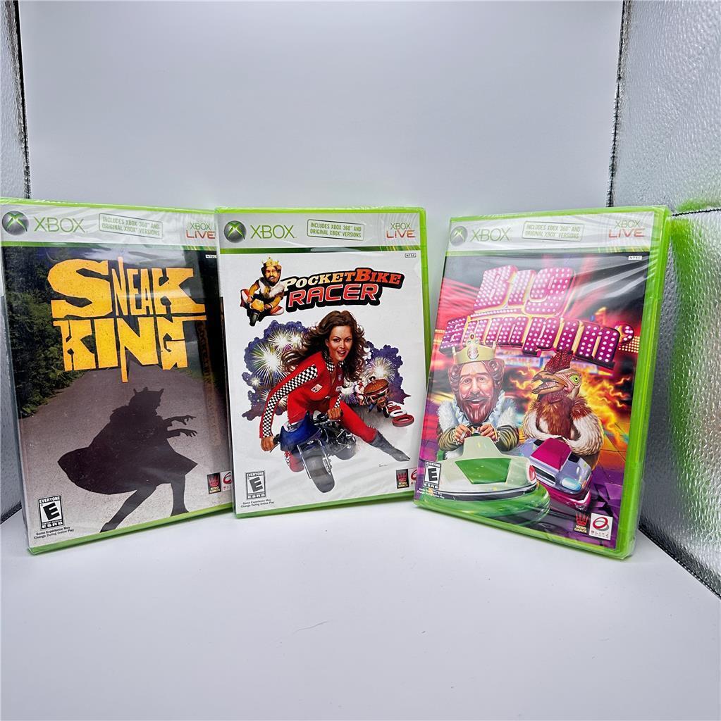 XBOX Microsoft 360 *3* Burger King Games PocketBike Racer Sneak King Big Bumpin