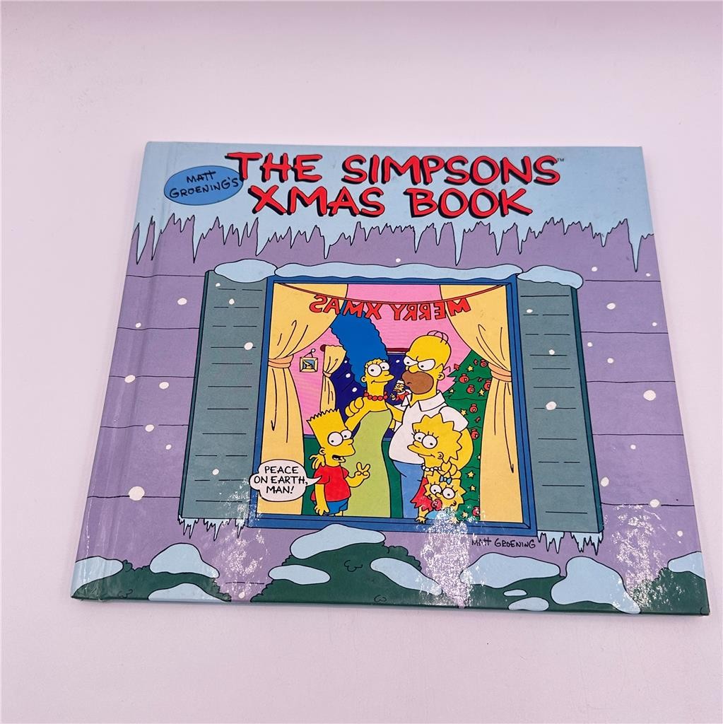 THE SIMPSONS XMAS BOOK 1st Edition Hardcover 1990 Matt Groening Vintage
