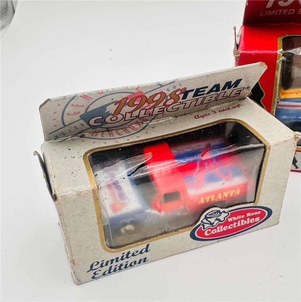 Vintage MLB Matchbox 2 Diecast Car and 1 Truck Collectible Ltd Ed Atlanta Braves