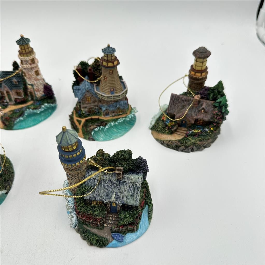 11 Thomas Kinkade Illuminated Lighthouse Collection The Bradford Ed. See Descrip