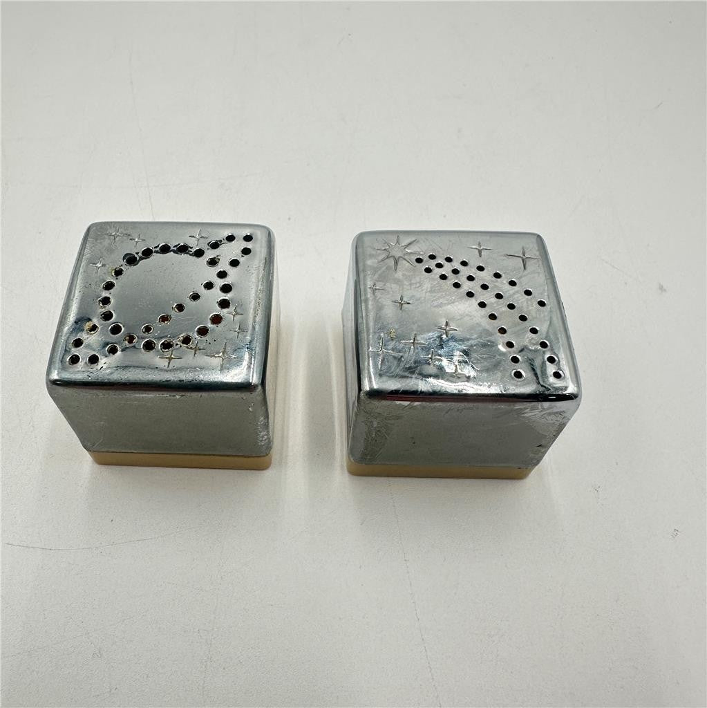 Chase Chrome "Skyway" Saturn & Shooting Star Art Deco Salt and Pepper Shakers