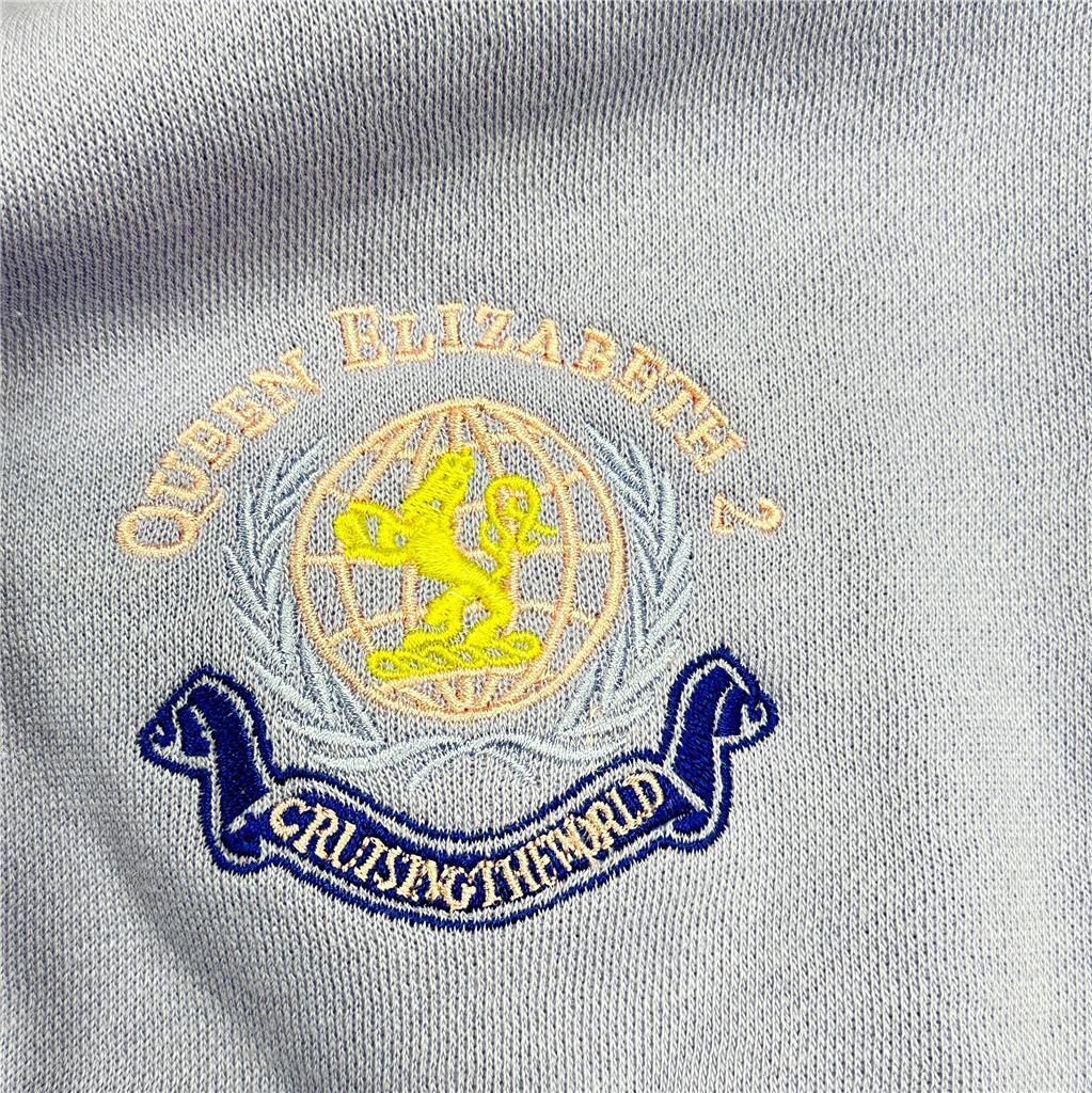 Queen Elizabeth 2 Crusing the World Sail Away Sweathshirt Medium