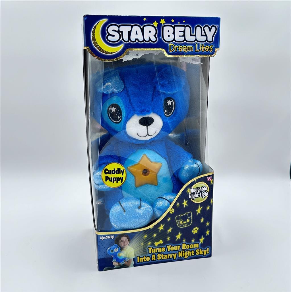 Ontel Star Belly Dream Lites Plush Toy with Light - Blue Cuddly Puppy