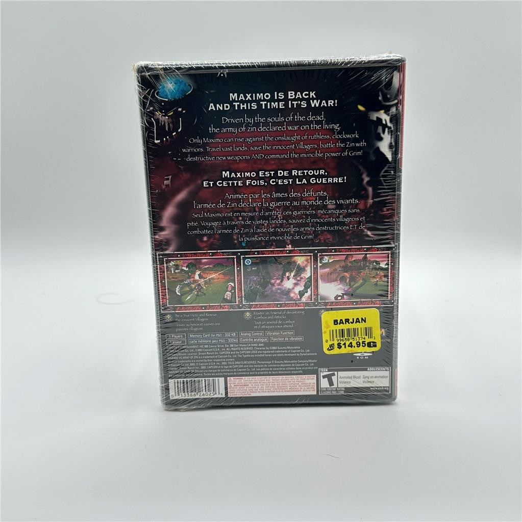 SEALED Maximo vs Army of Zin (Sony PlayStation 2, 2004) Greatest Hits SEALED