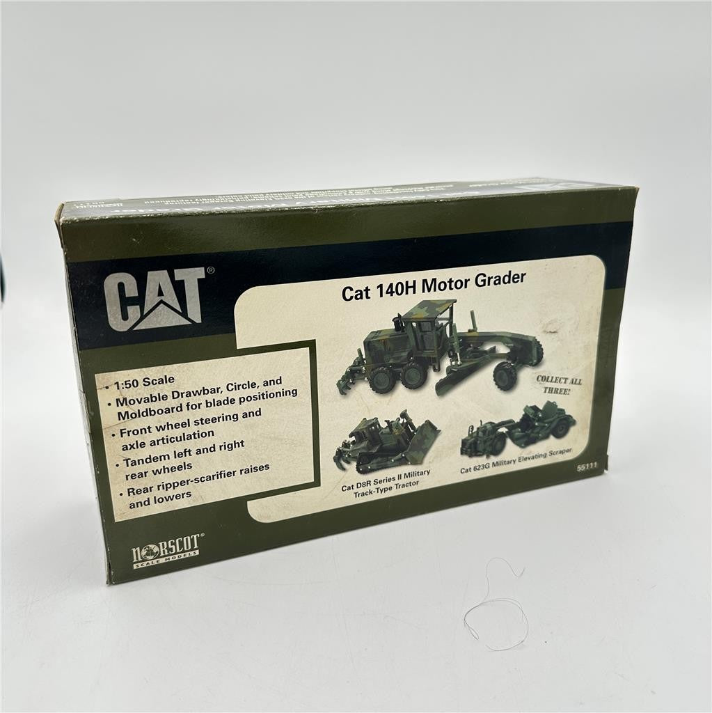 Norscot 55111 1:50 Diecast CAT Military 140H Motor Grader New in Box