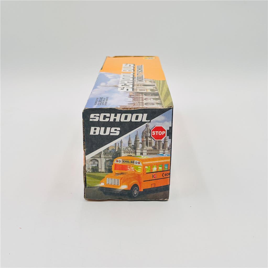 SCHOOL BUS TOY Battery Operated Bump n Go Lights Sounds Music 12'' NIB