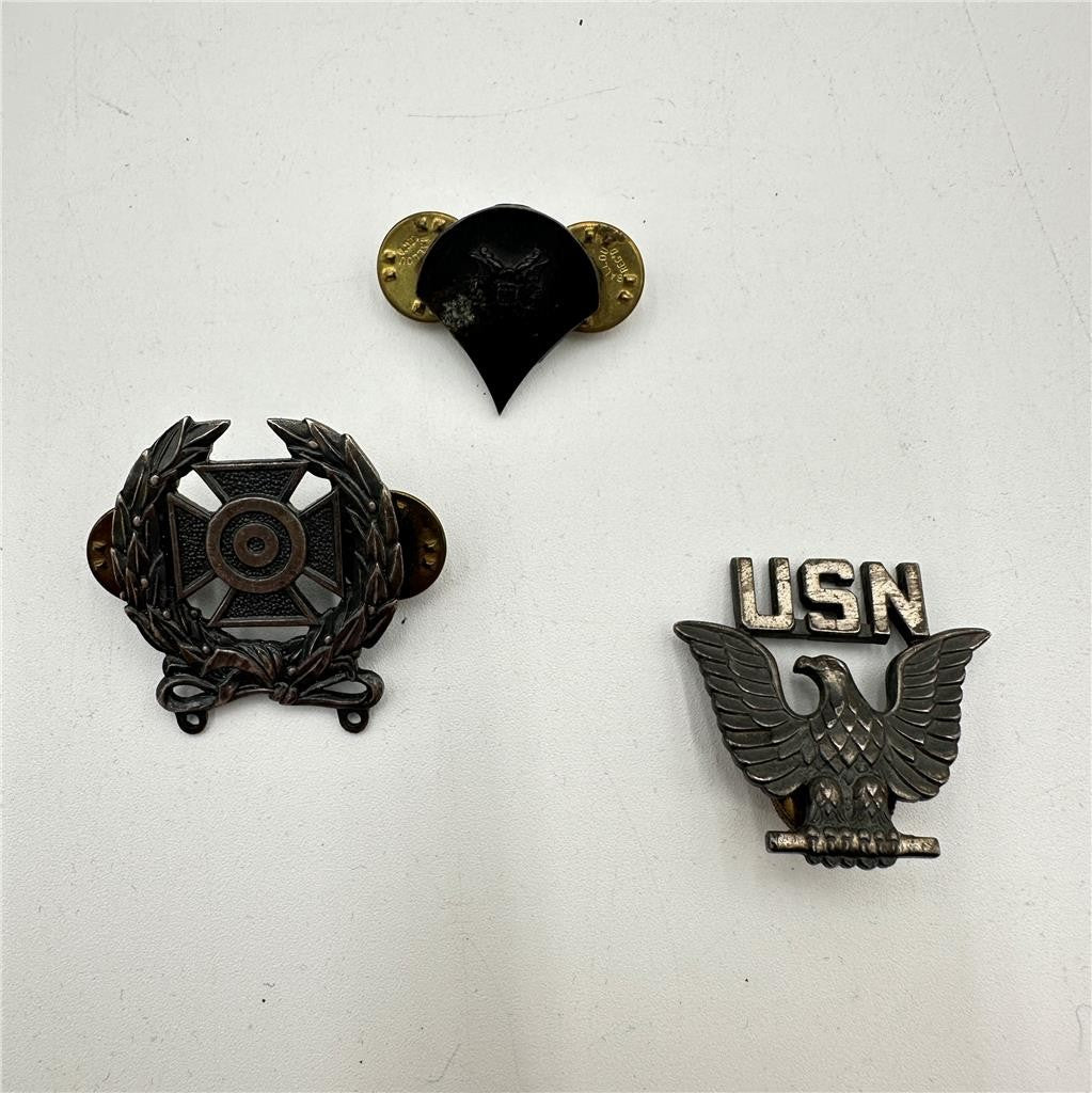 Lot of 3 U.S Vintage Military Pins