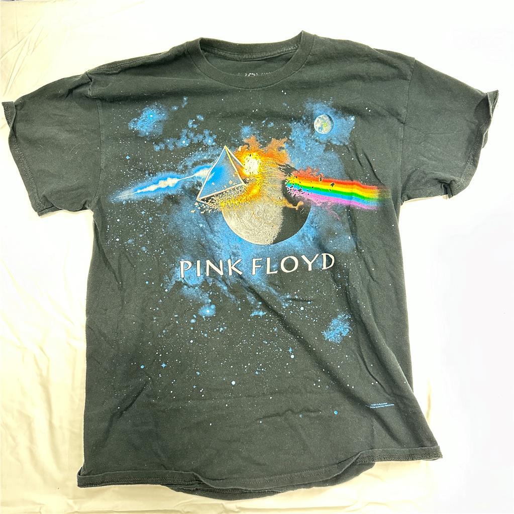 Pink Flyod Vintage Dark Side of the Moon Liquid Blue Tshirt L  B5
