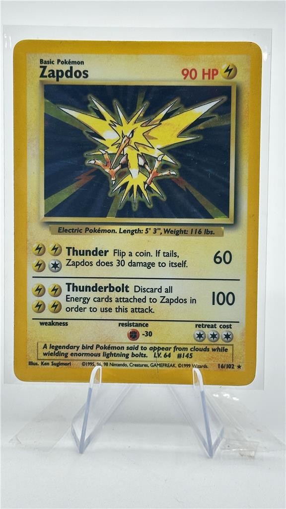 Pokémon TCG Zapdos Base Set 16/102