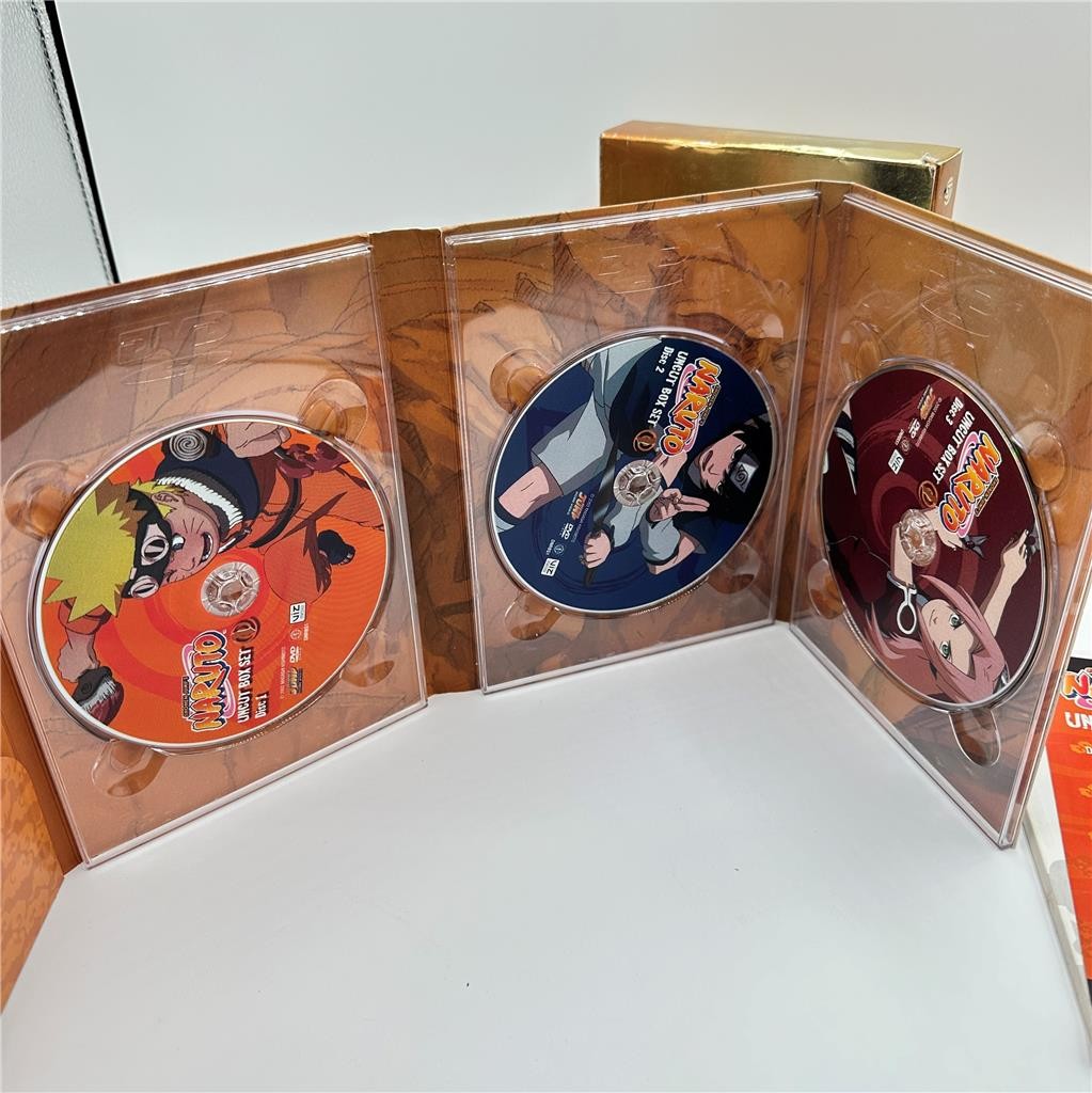 Naruto Uncut Box Set 3 Disc DVD Set 2002 Volume 1 Shonen Jump One with Storyboar