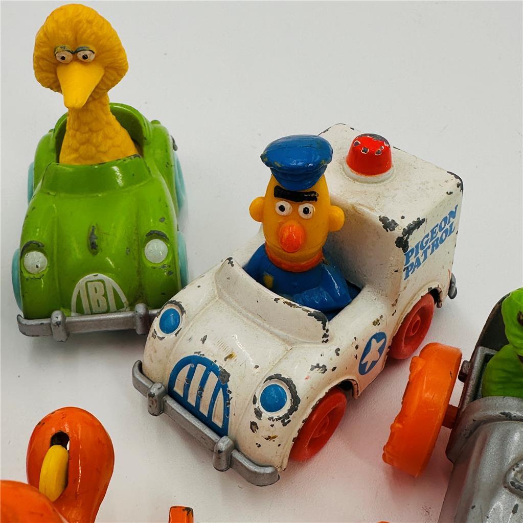 Lot of 6 Sesame Street Muppets 1981 Hasbro Die Cast Cars