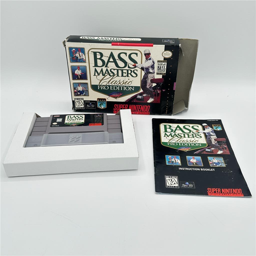 BASS Masters Classic -- Pro Edition (Super Nintendo Entertainment System, 1996)