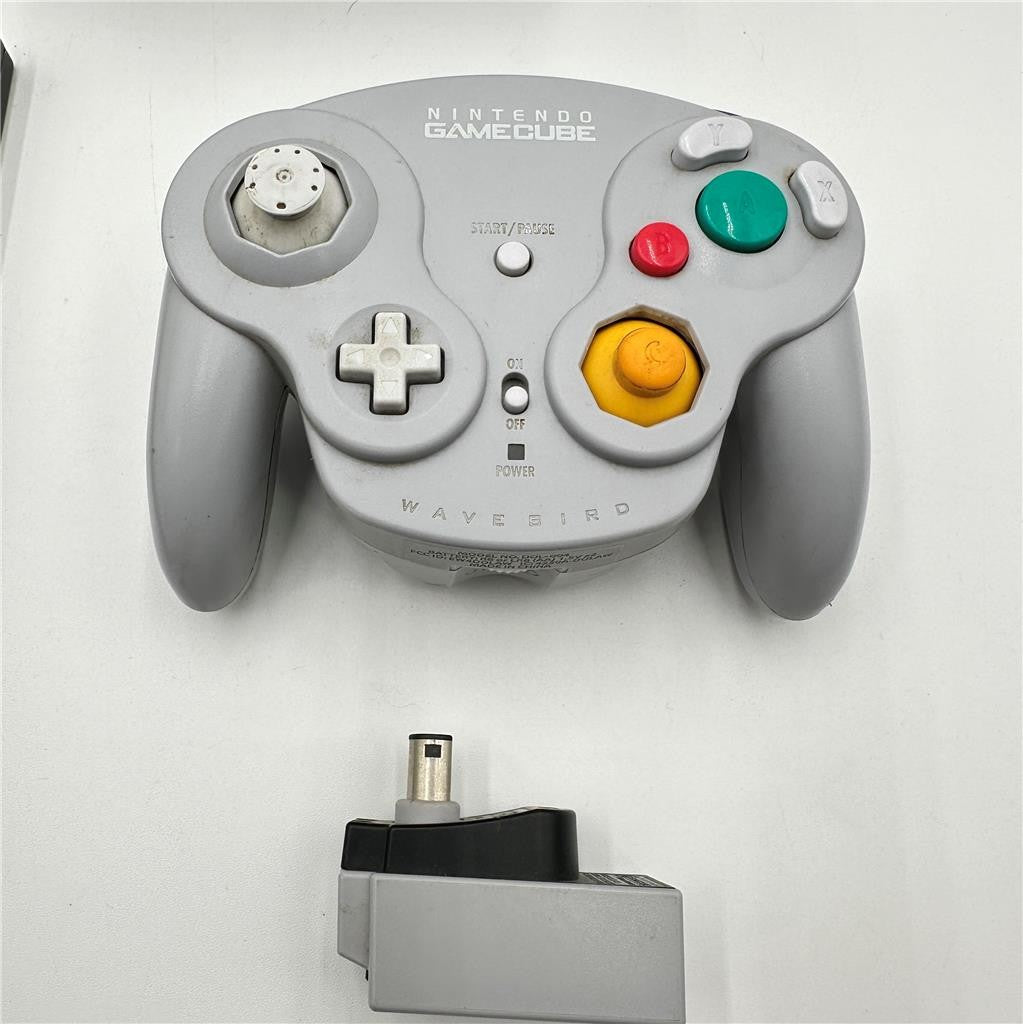 Nintendo GameCube  - Indigo with wavebird contorller and Mario Party 7