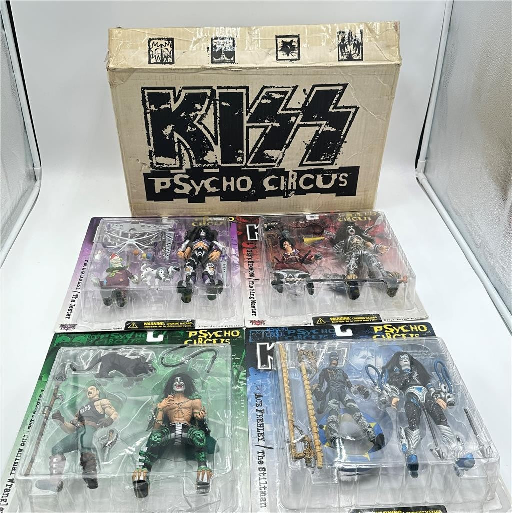 KISS PSYCHO CIRCUS FIGURES TOUR EDITION 1998 McFARLANE COMPLETE SET OF 4 w/box