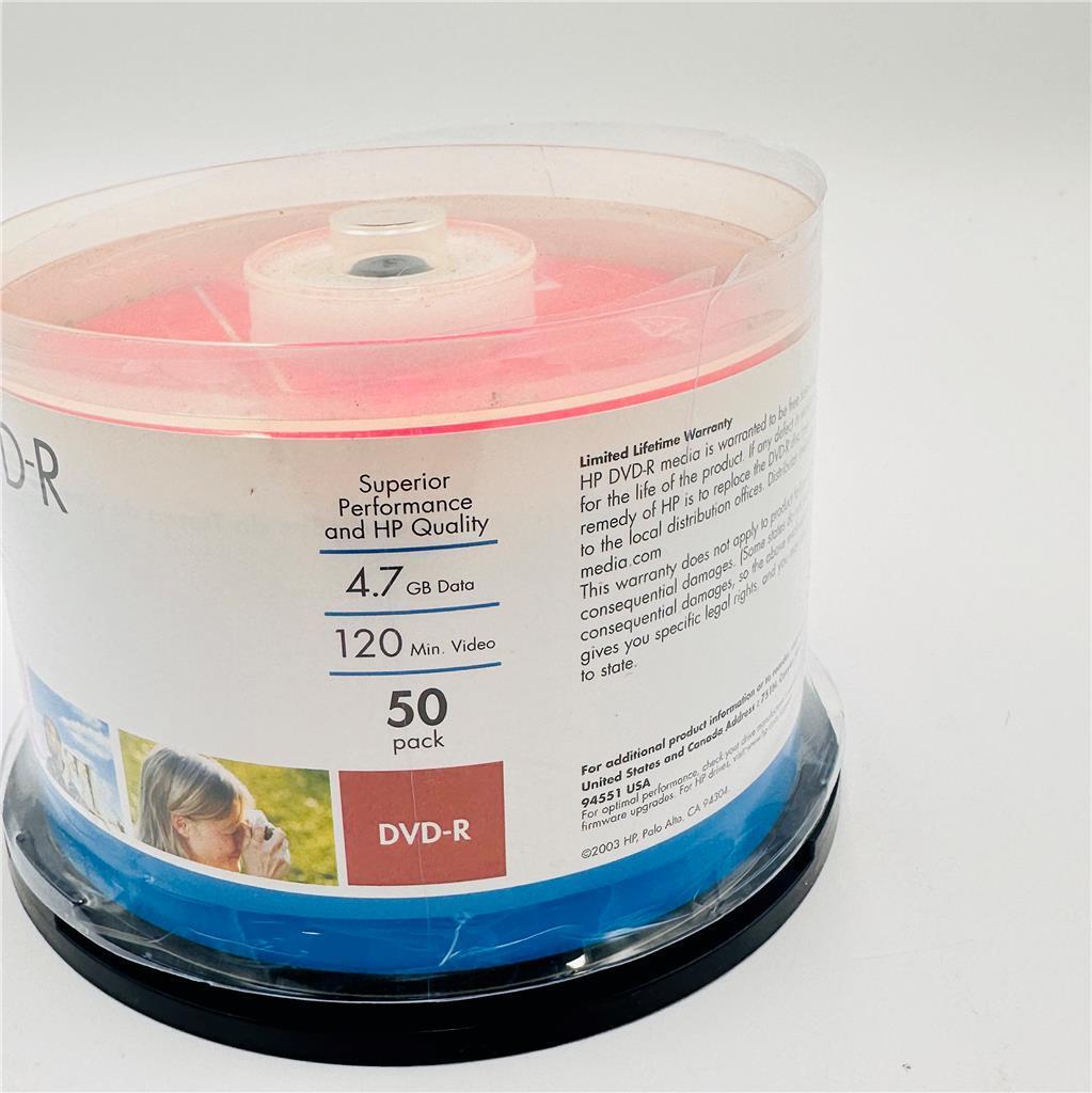HP DVD-R 16X  4.7 GB Data 120 Min. Video 50 Pack