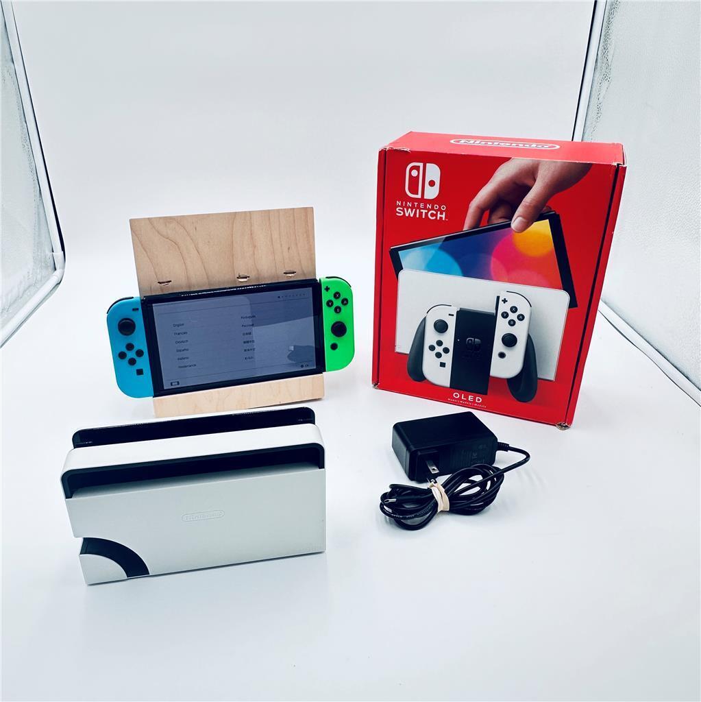 Nintendo Switch OLED Model HEG-001 Handheld Console - 64GB  + 64GB Card