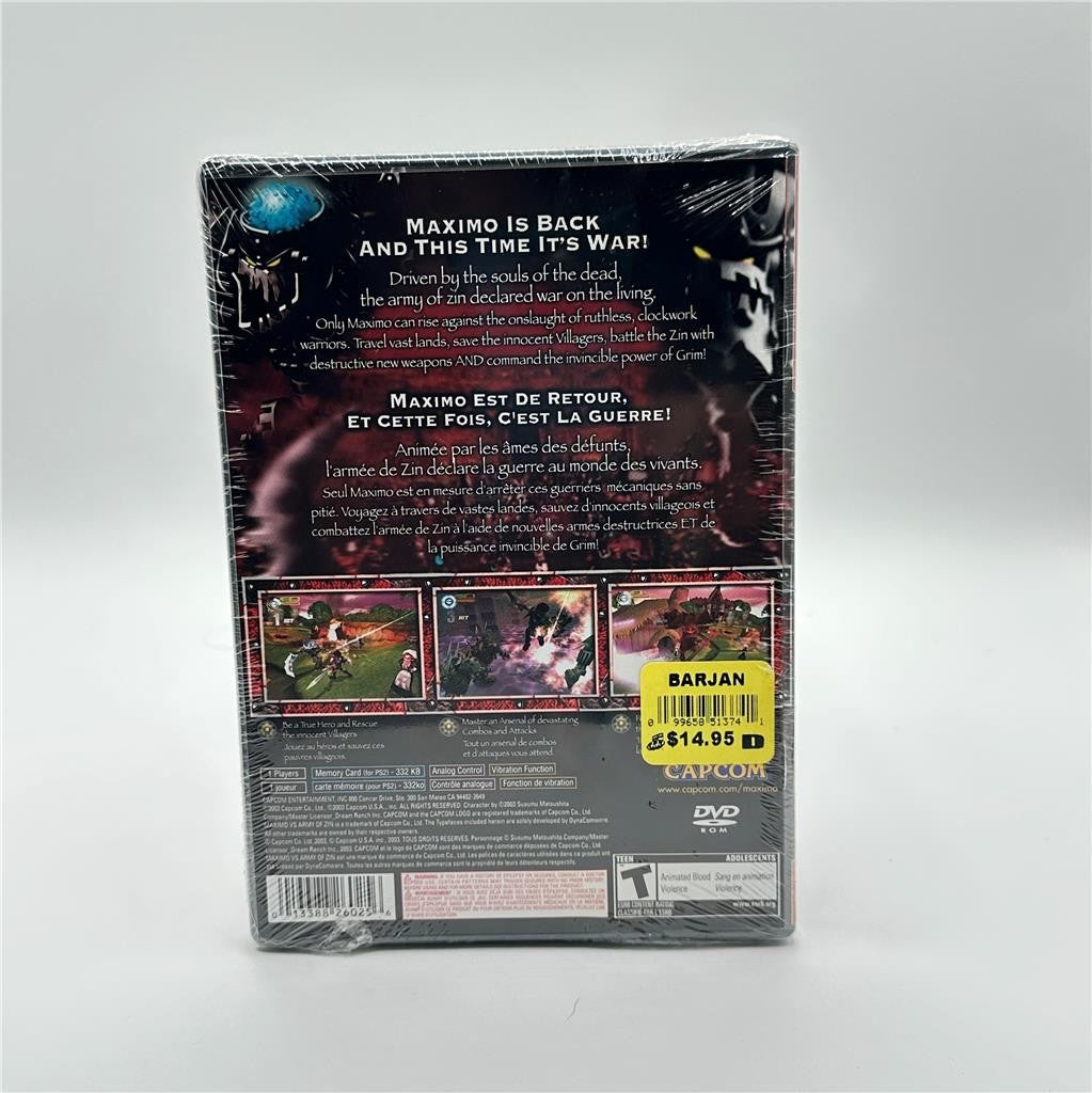 SEALED Maximo vs Army of Zin (Sony PlayStation 2, 2004) Greatest Hits SEALED