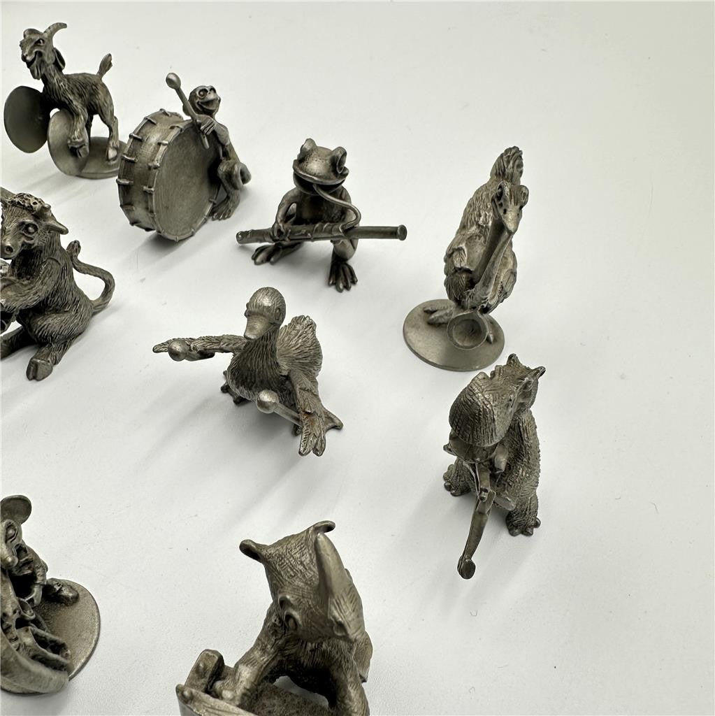 Hudson Pewter "STRIKE UP THE BAND" Animal Orchestra Lot of 15 Animals.