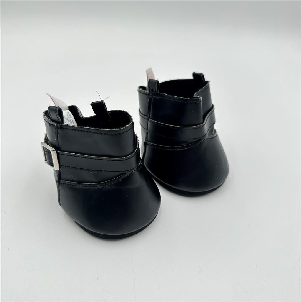 BUILD A BEAR WORKSHOP Clothing Black Buckle Boots